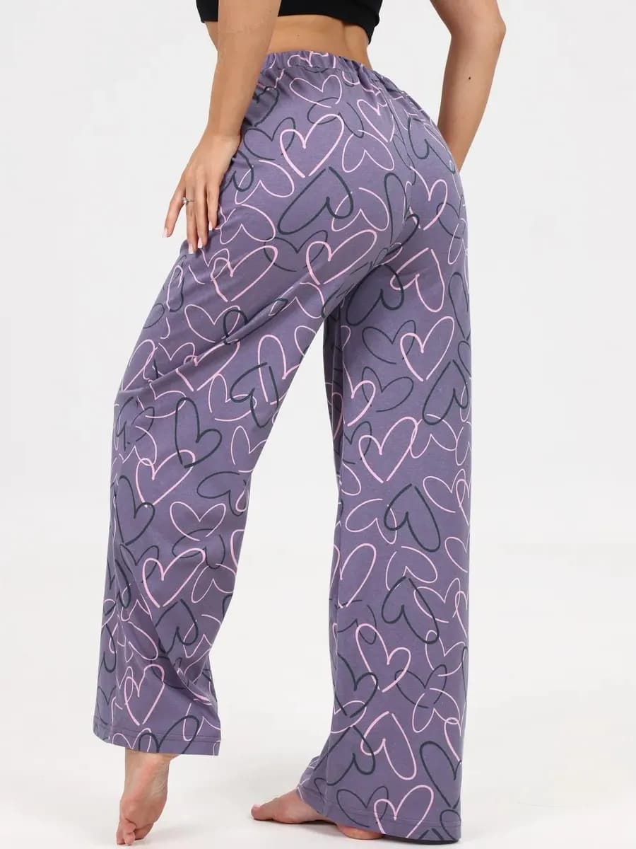 Брюки домашние летние на резинке больших размеров