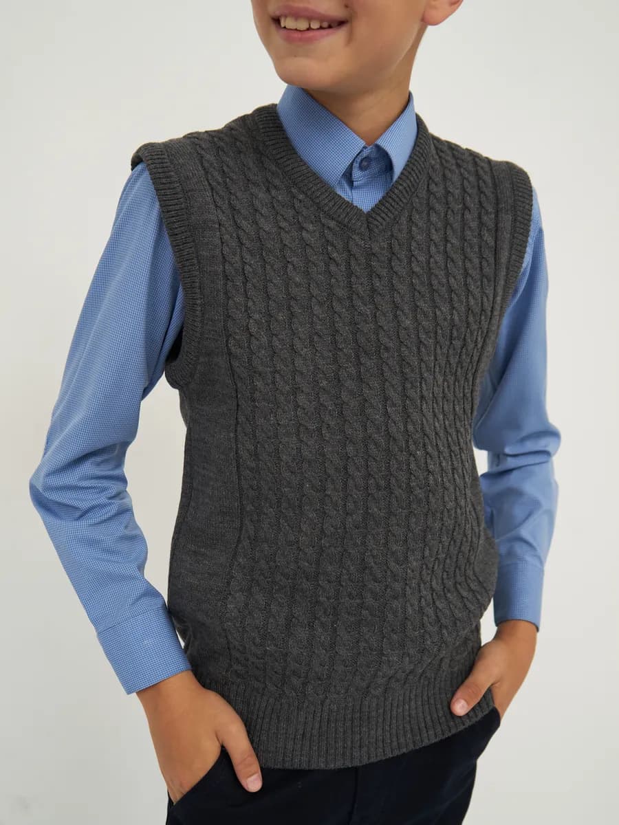 Школьная жилетка для подростка трикотажная