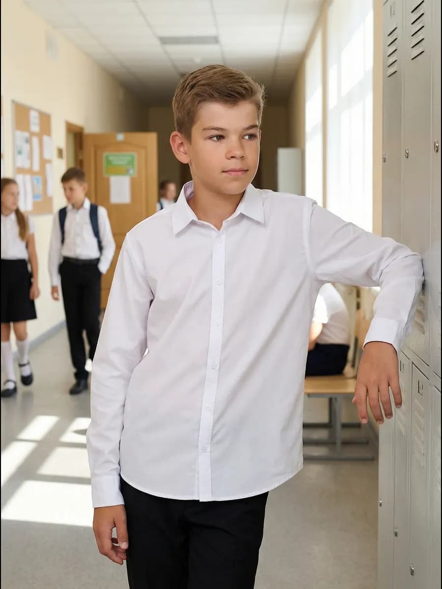 Рубашка с воротником школьная