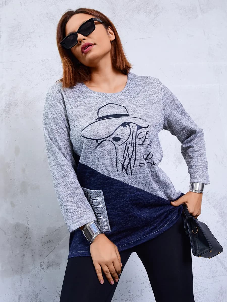 Туника больших размеров теплая праздничная