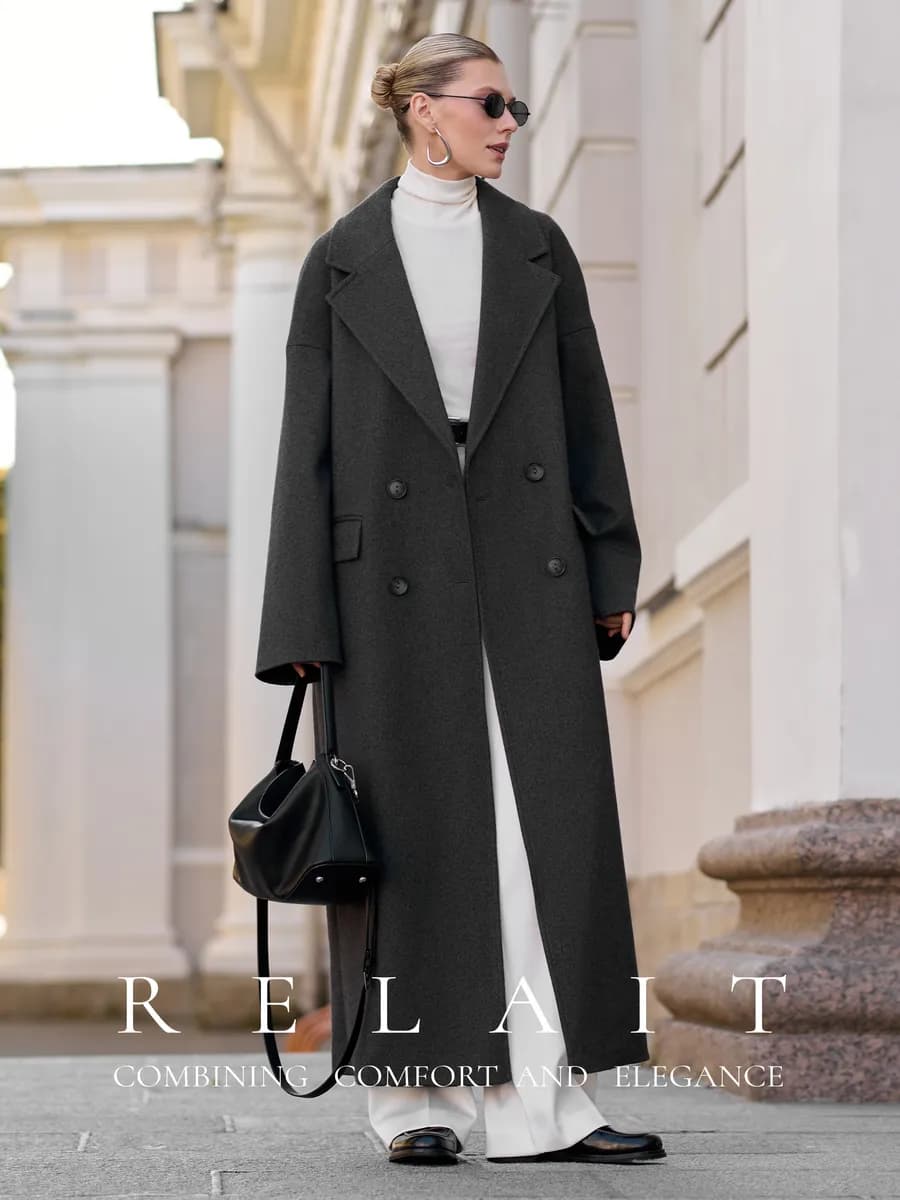 Пальто длинное демисезонное оверсайз