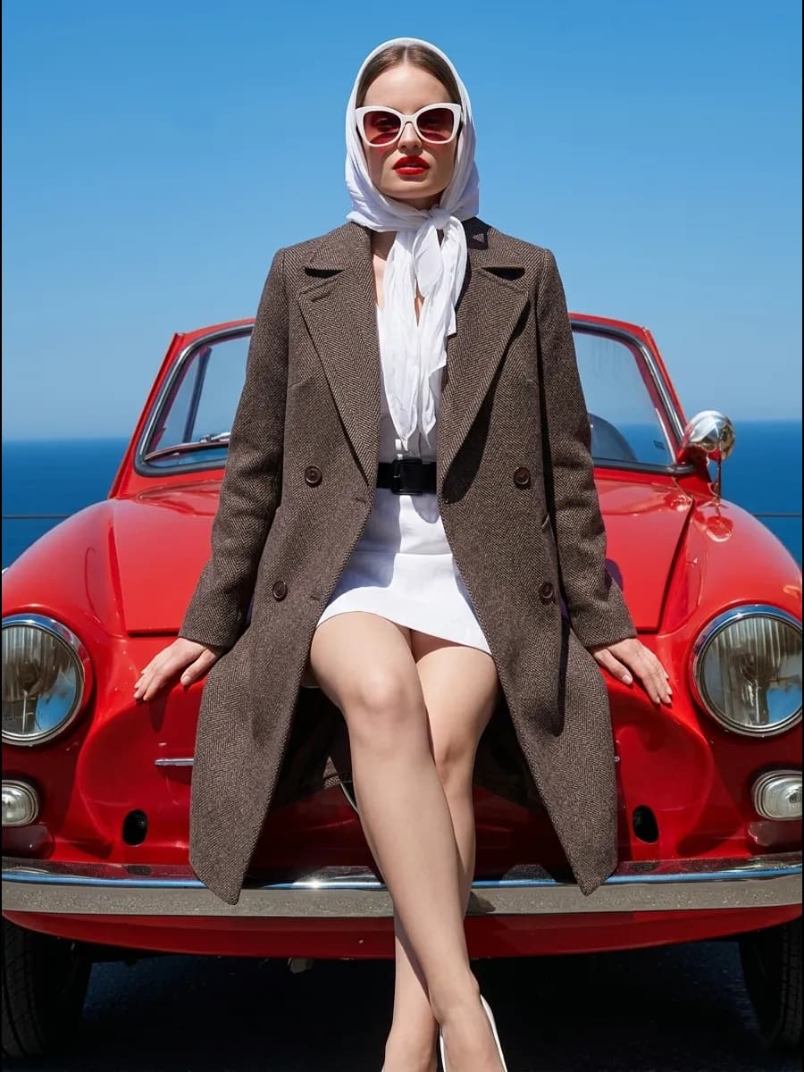 Пальто демисезонное до колен