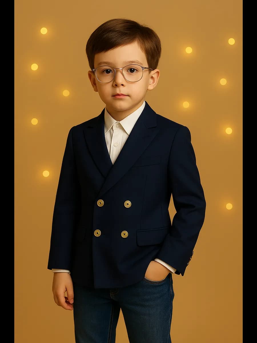 Пиджак школьный классический новогодний стильный