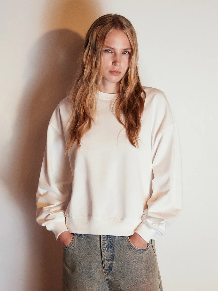 Свитшот базовый оверсайз из футера