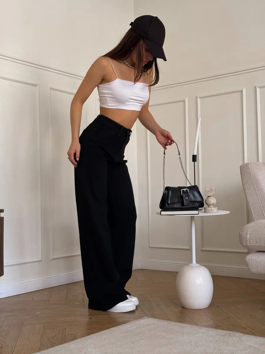 Джинсы прямые палаццо для высоких