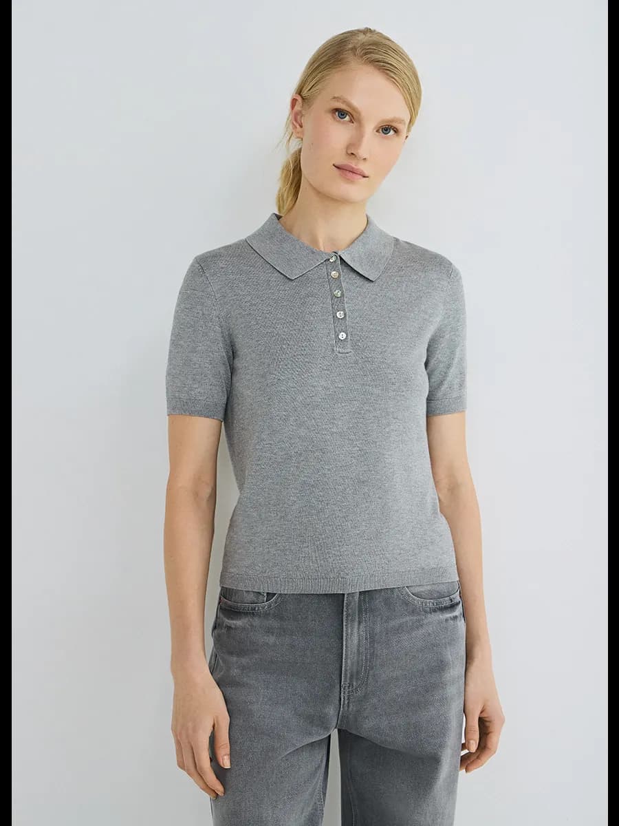 Джемпер вязаный с коротким рукавом