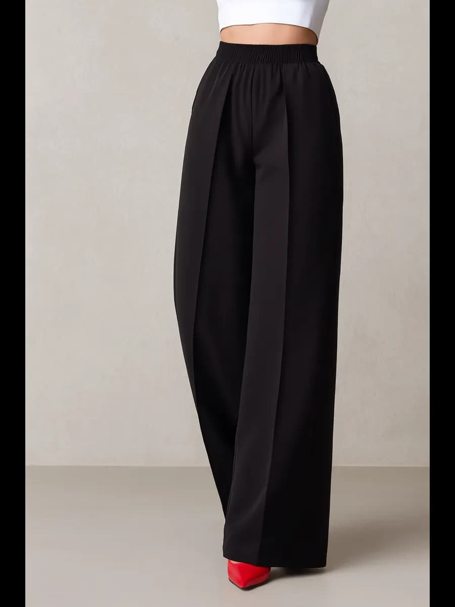 Брюки осенние палаццо классические широкие со стрелками