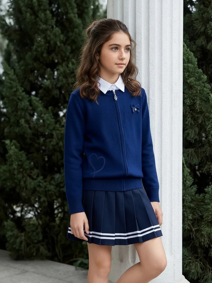 Кардиган школьный на молнии