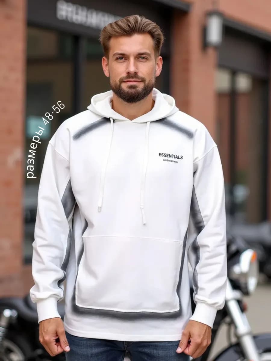 Толстовка худи мужское с капюшоном