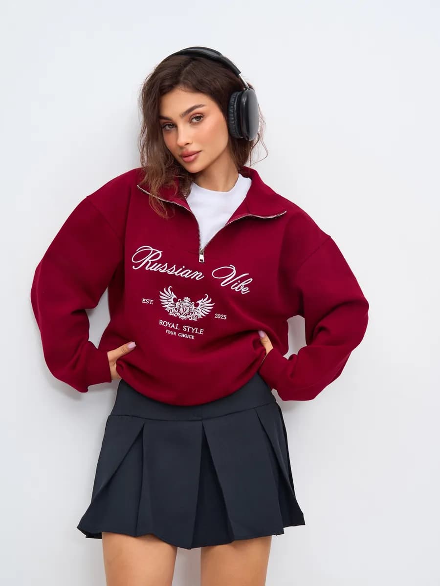 Худи свитшот оверсайз принт осень зима