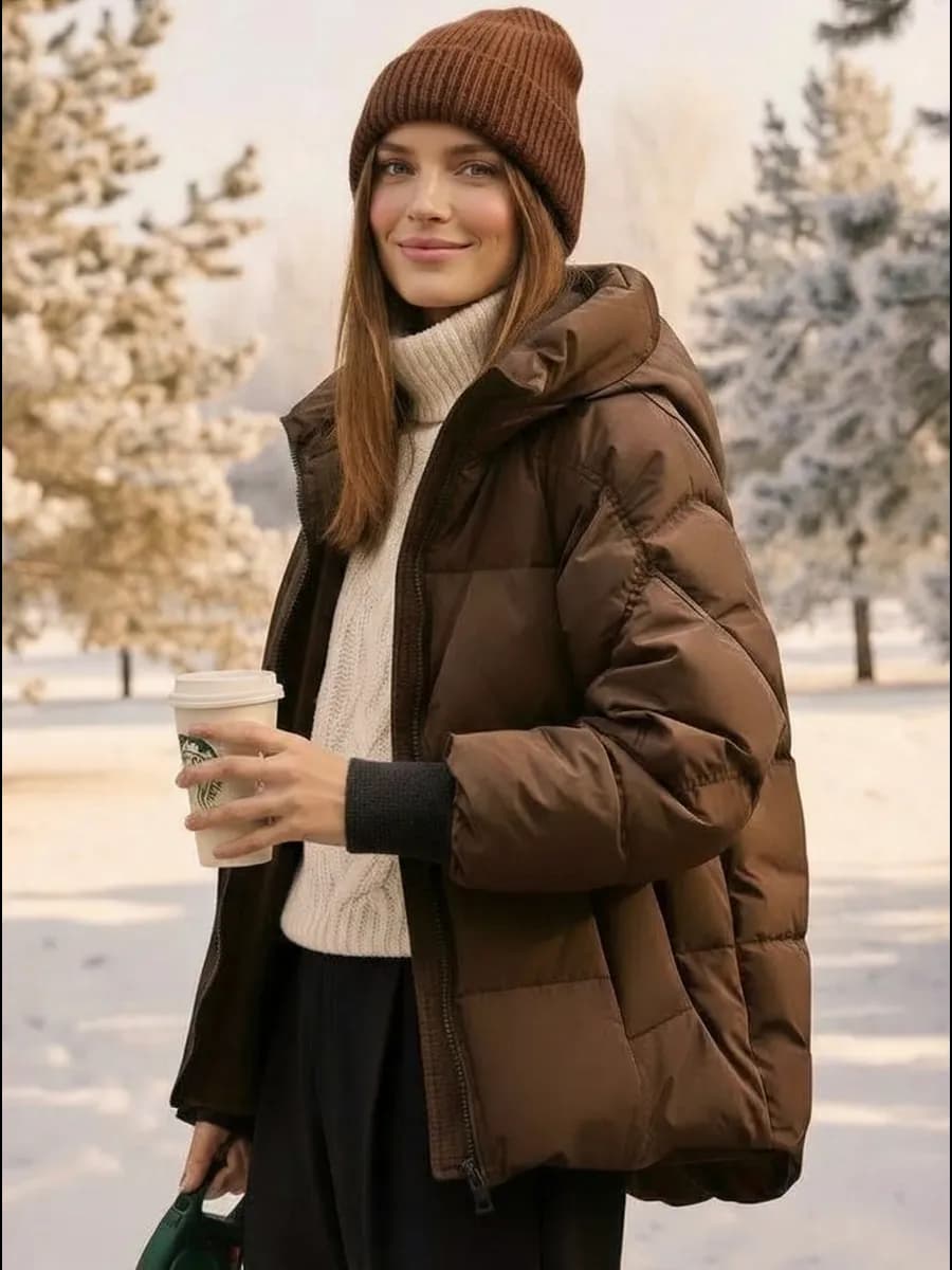 Куртка еврозима короткая с капюшоном