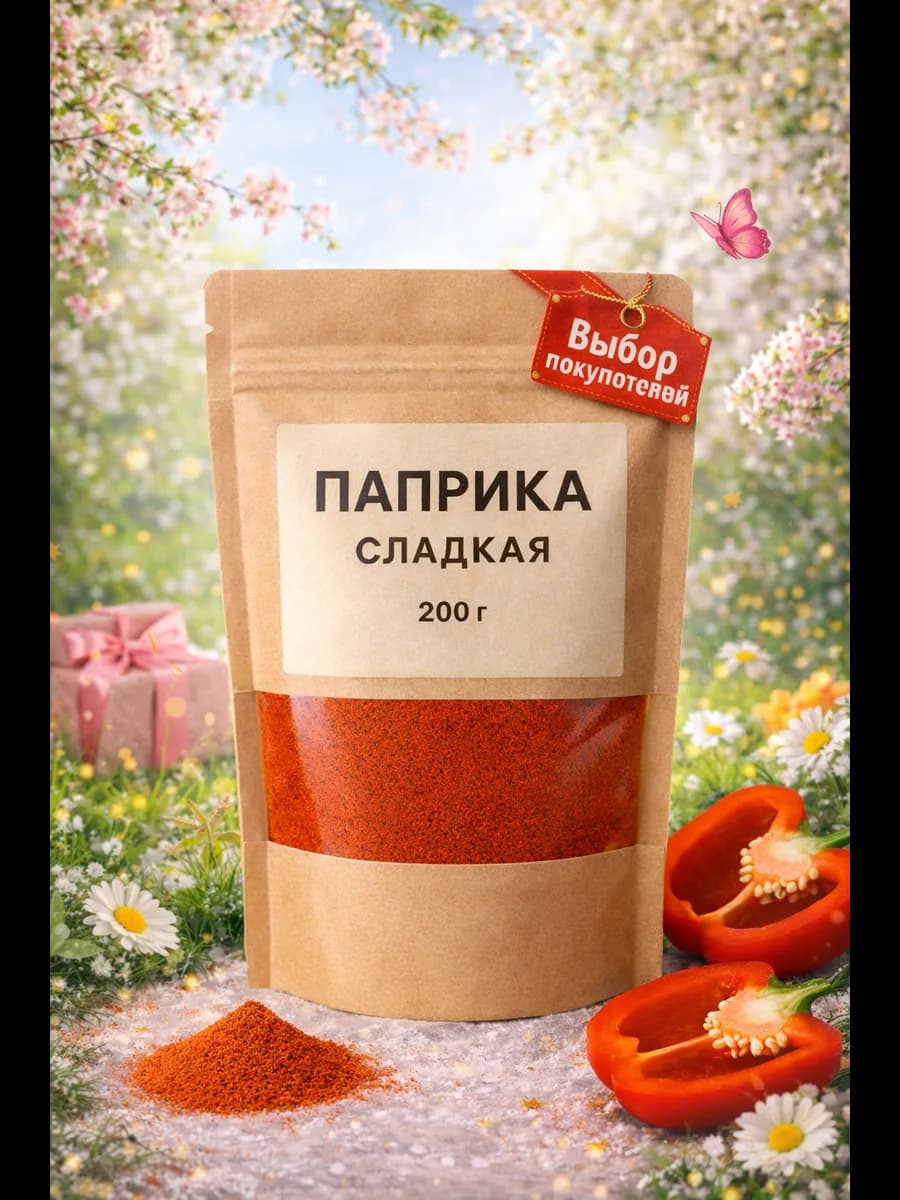 Паприка сладкая молотая красная 200 грамм