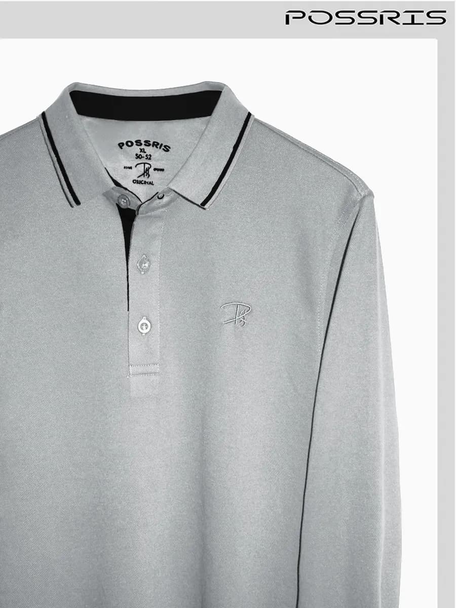 Поло с длинным рукавом рубашка классическая