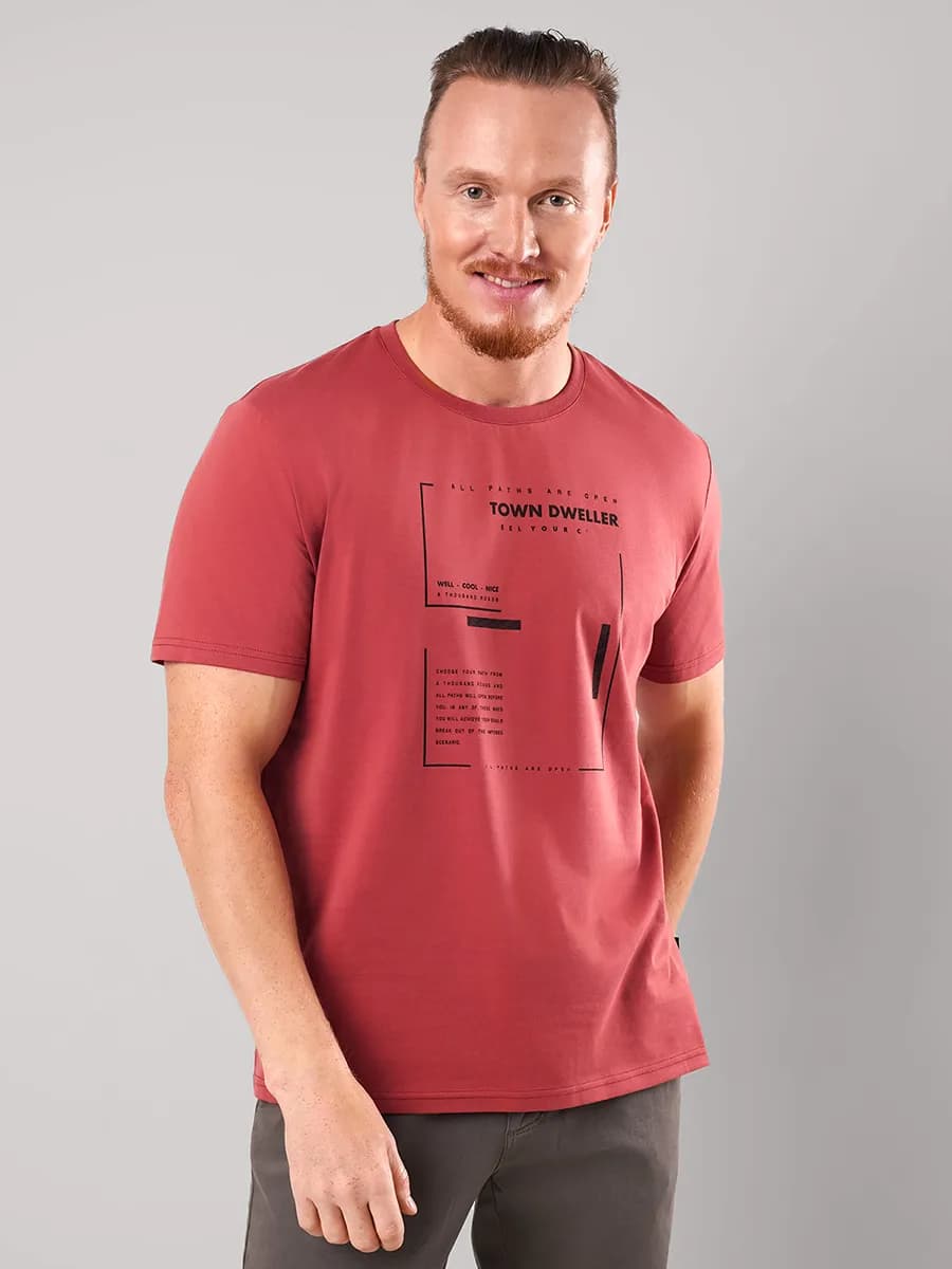 Футболка мужская с принтом хлопок