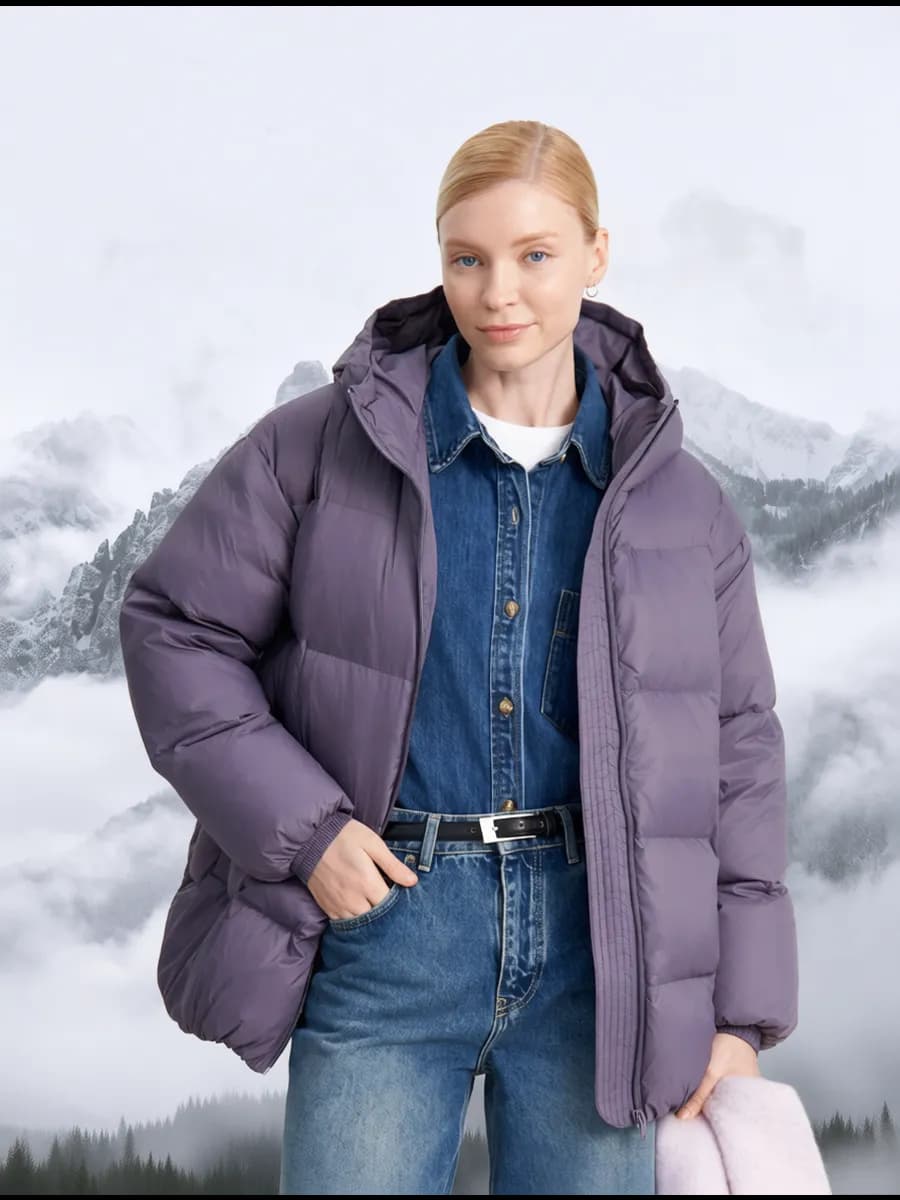 Пуховик удлиненный