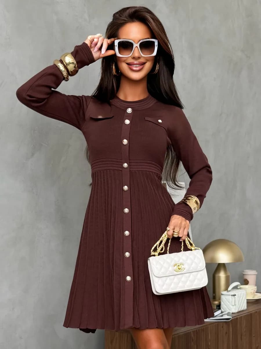 Платье осеннее теплое трикотажное мини