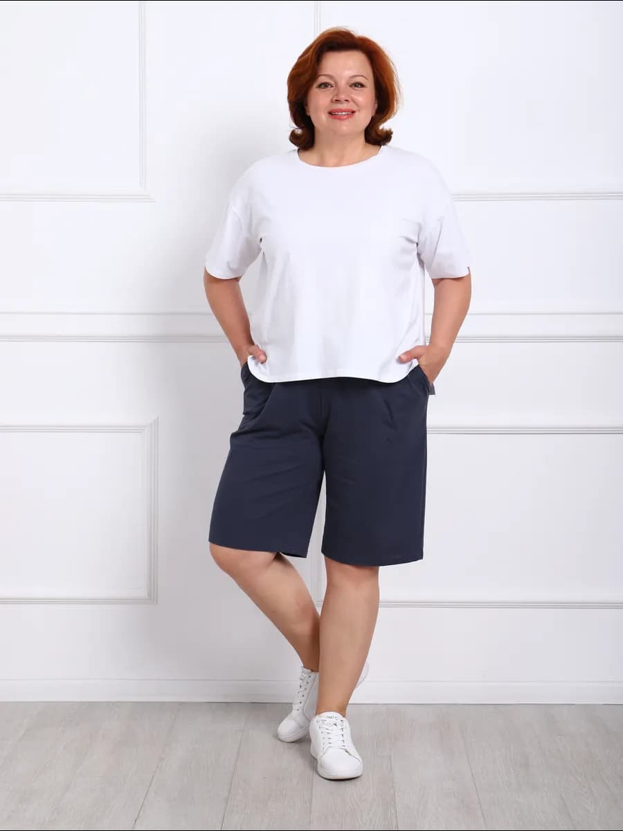 Шорты женские домашние большие размеры летние хлопок