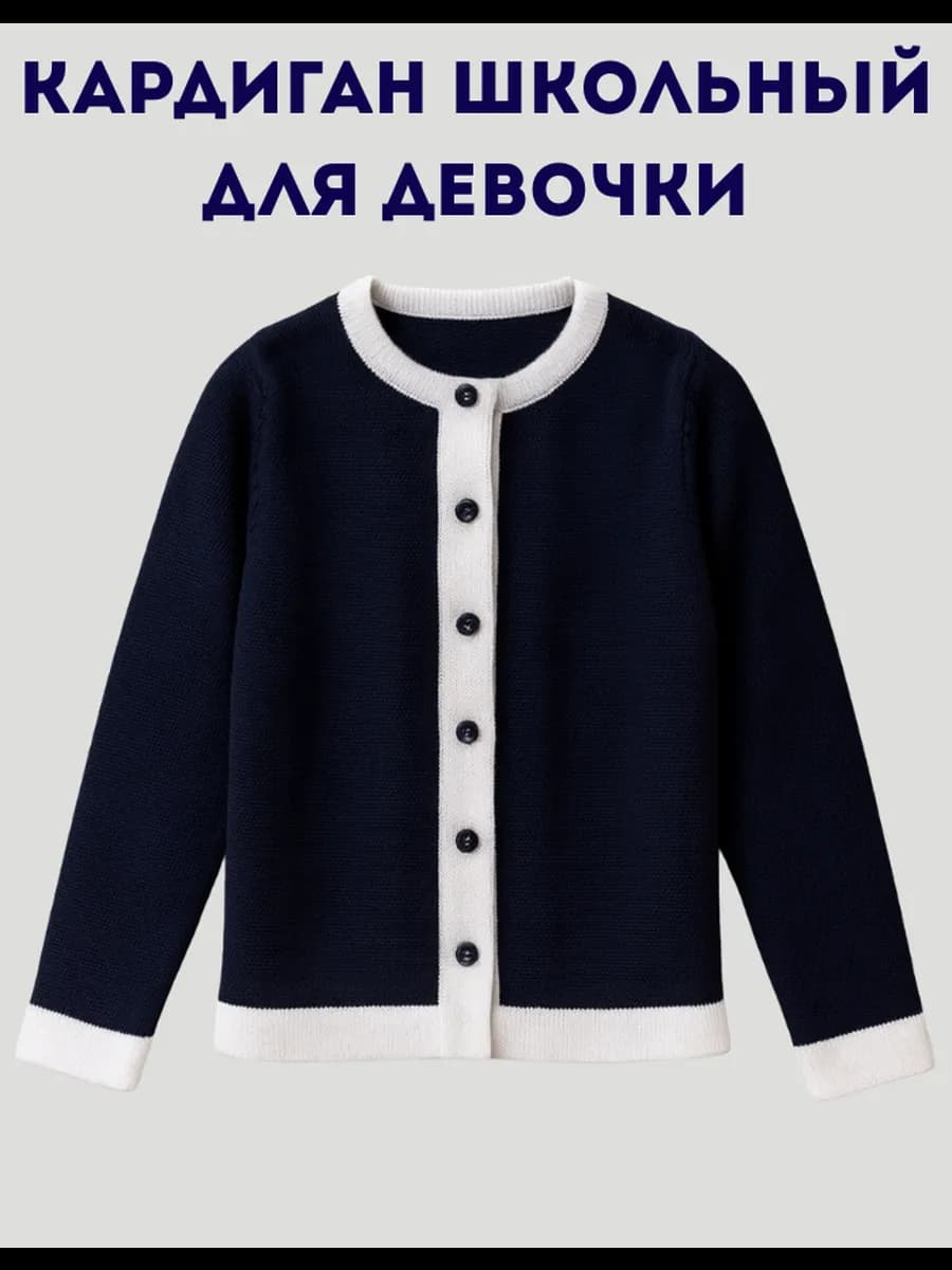 Кардиган школьный на пуговицах