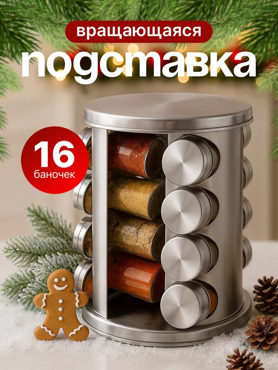 Набор для специй на подставке 16шт