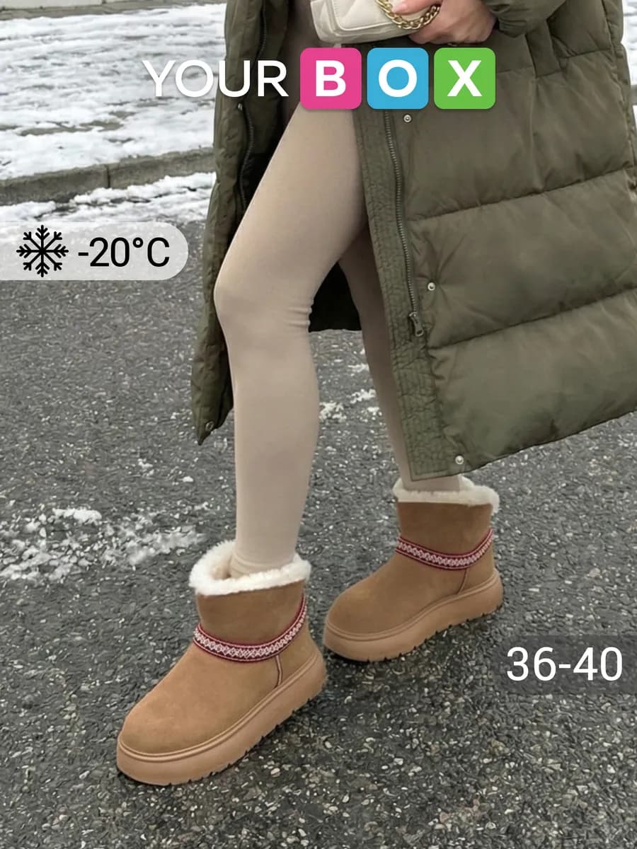 Зимние угги на платформе