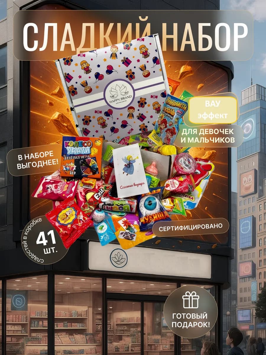 Сладкий бокс 41 вкусняшка Сладости детям