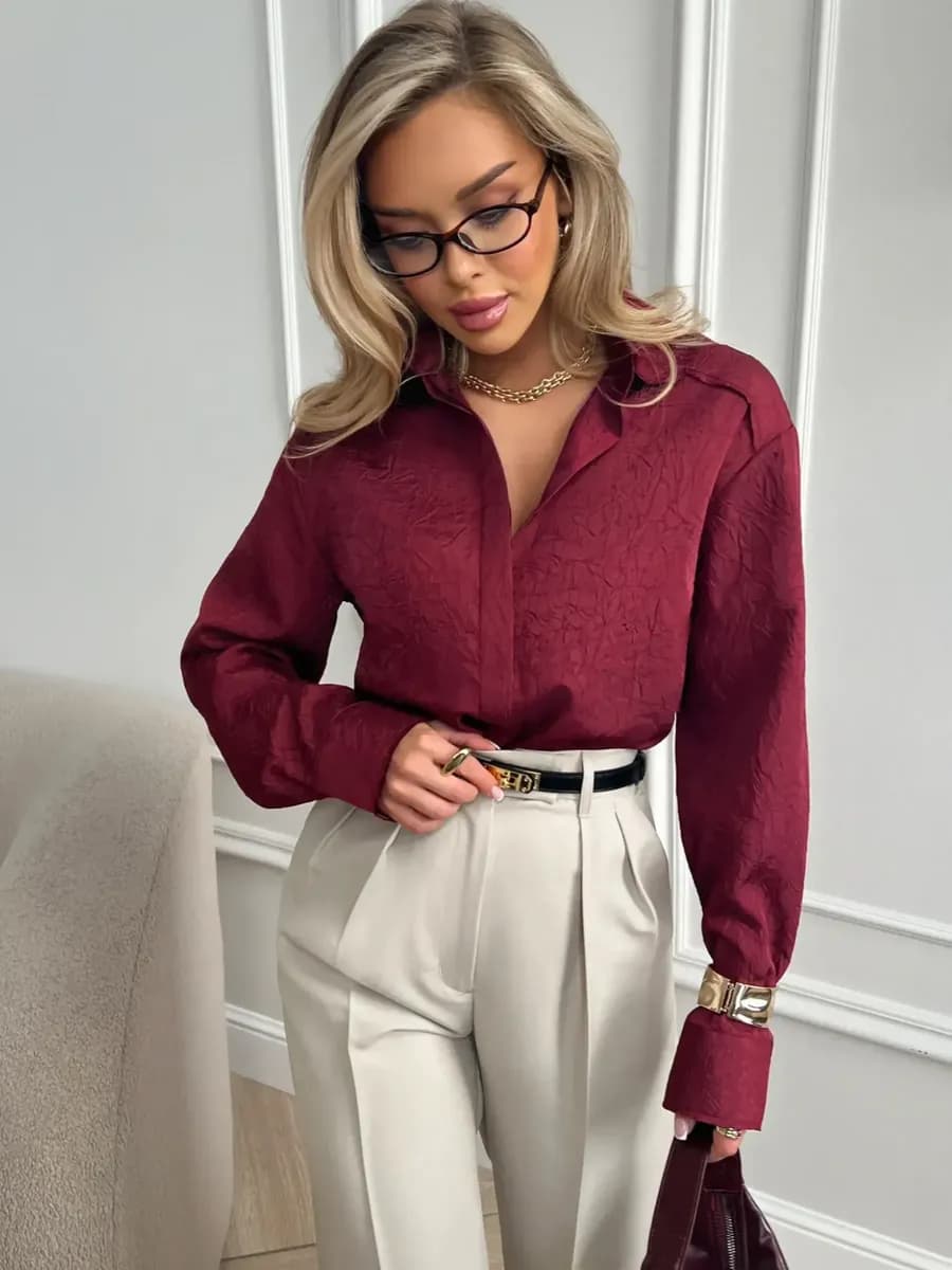 Блузка рубашка жатка нарядная праздничная