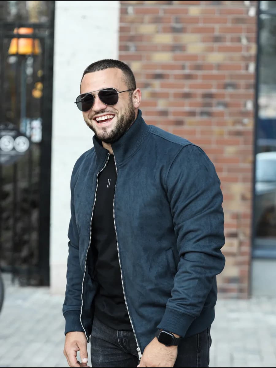 Куртка демисезонная замшевая бомбер