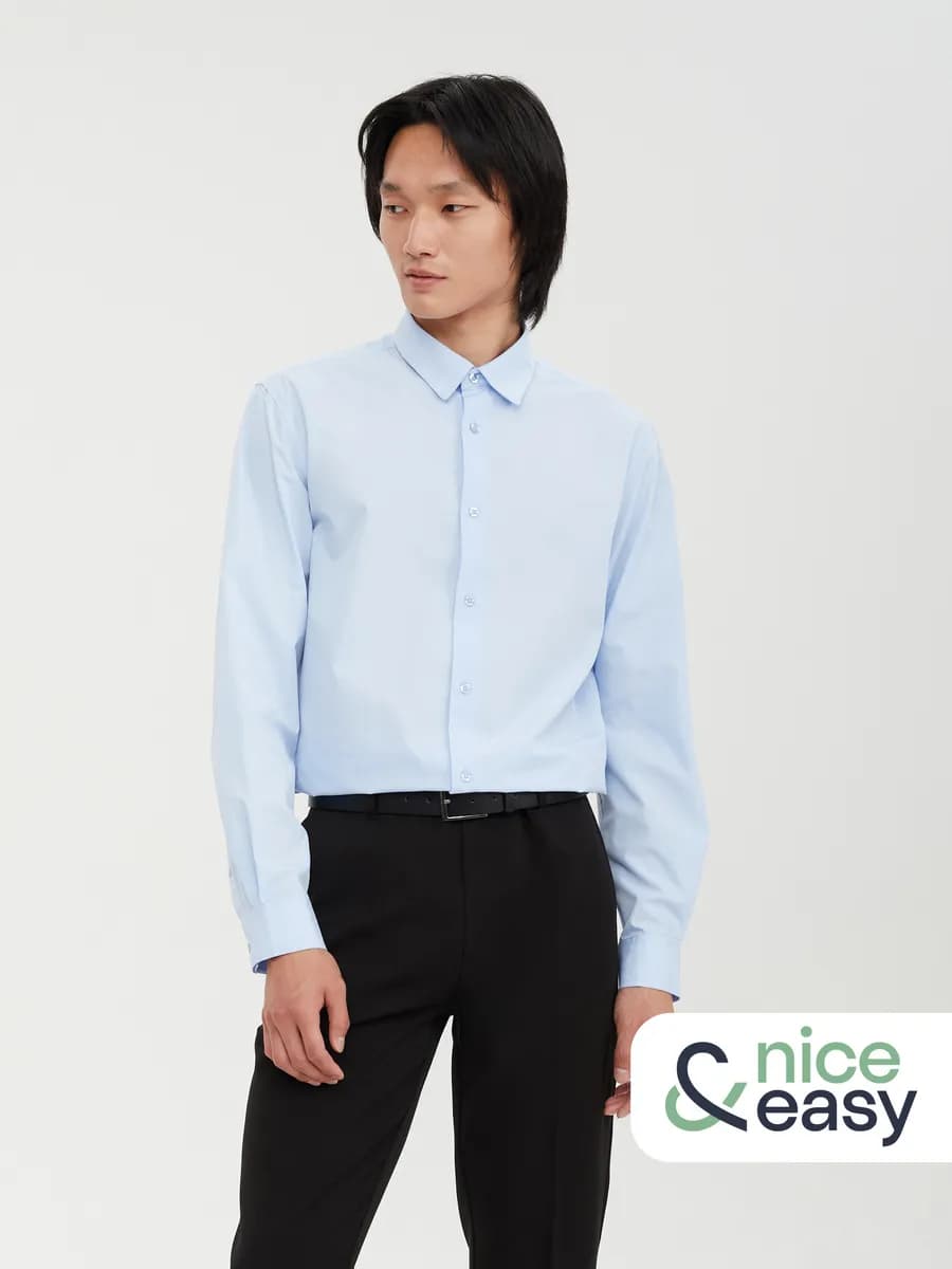 Мужская рубашка полуприлегающего фасона