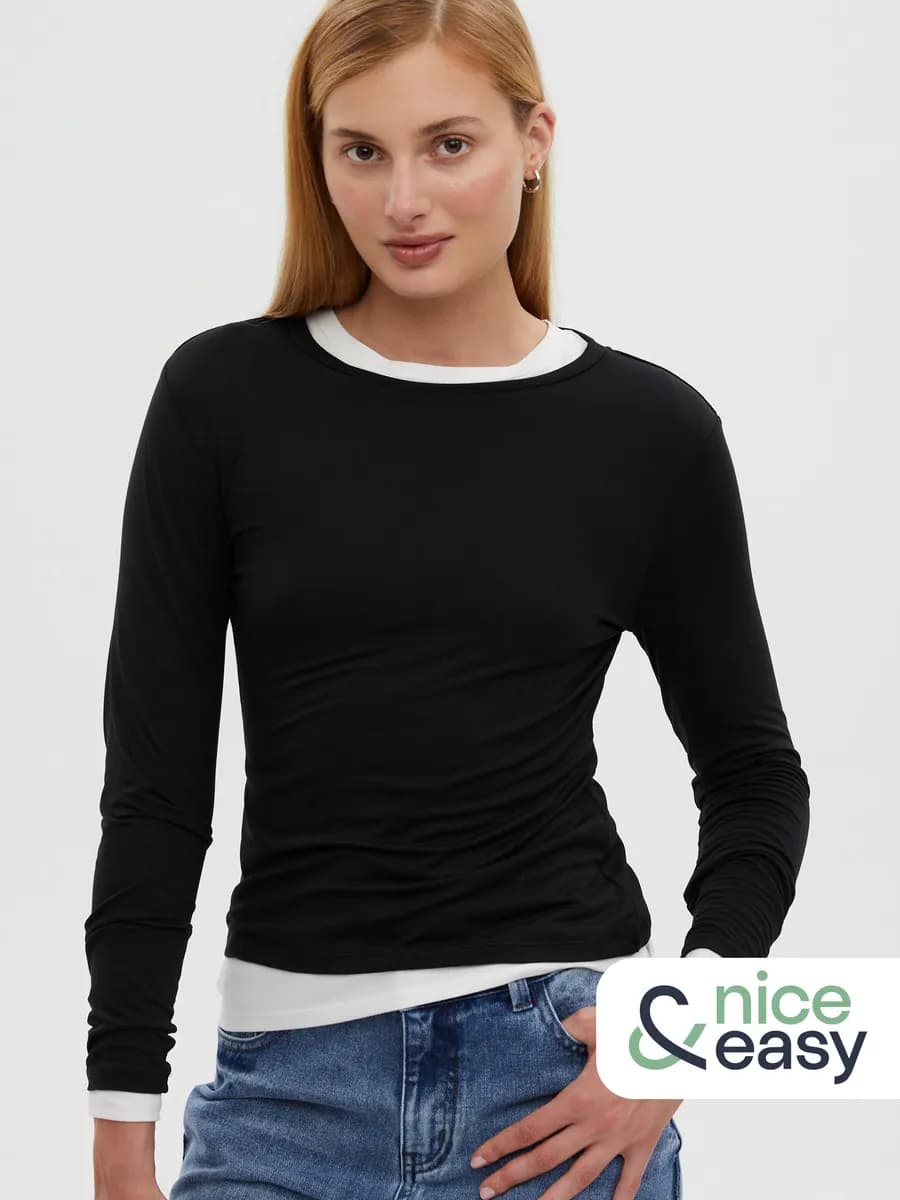 Женский трикотажный лонгслив