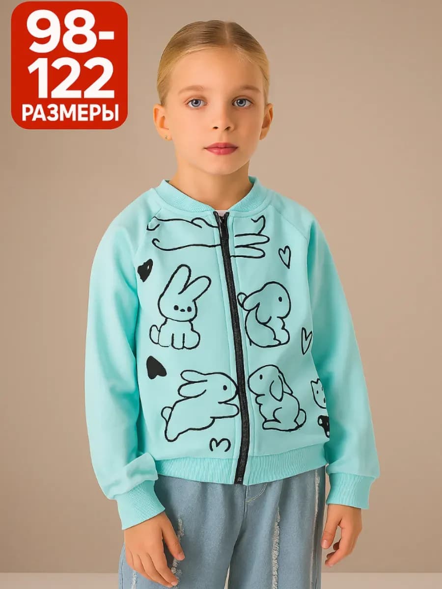 Толстовка на молнии без капюшона