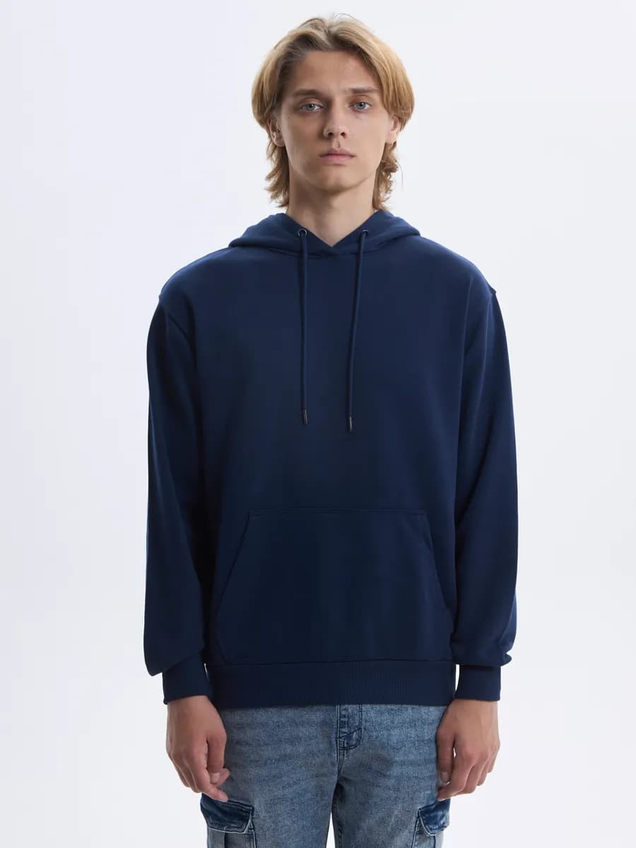 Толстовка базовая однотонная оверсайз