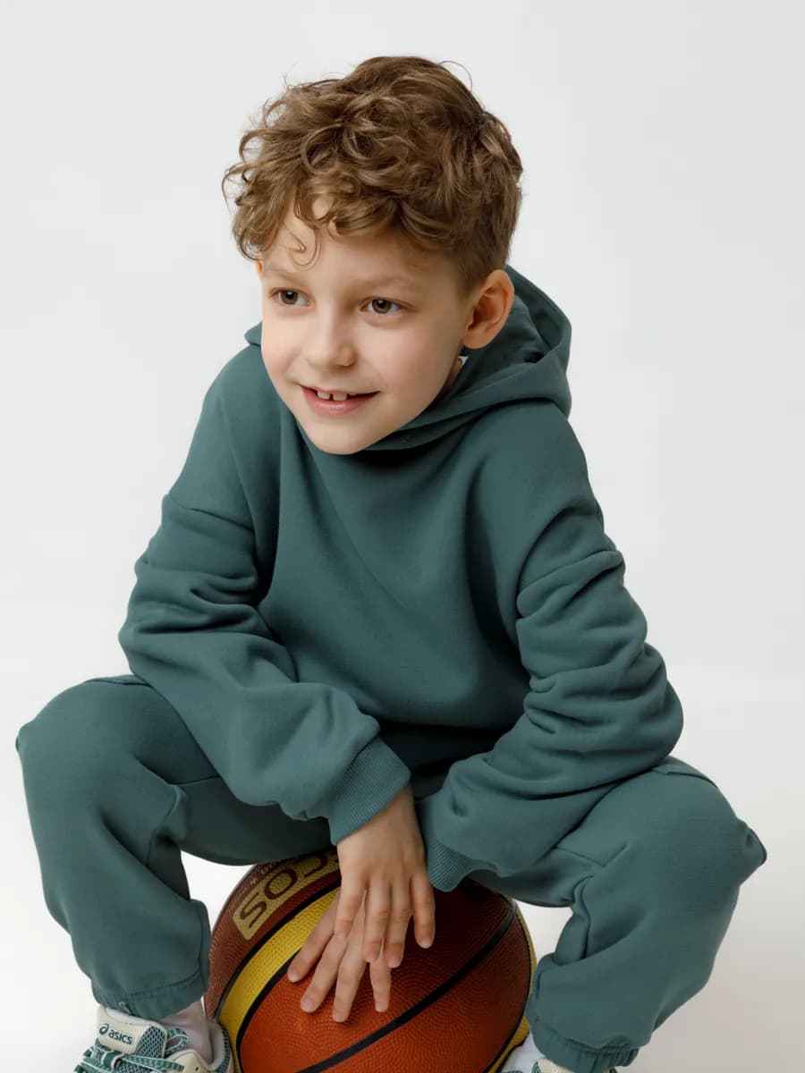 Трикотажное худи с начёсом для мальчика