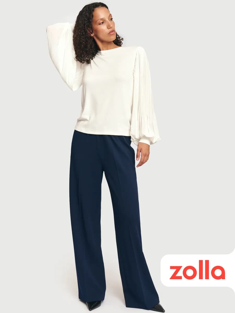 Женские прямые брюки на резинке стрелки