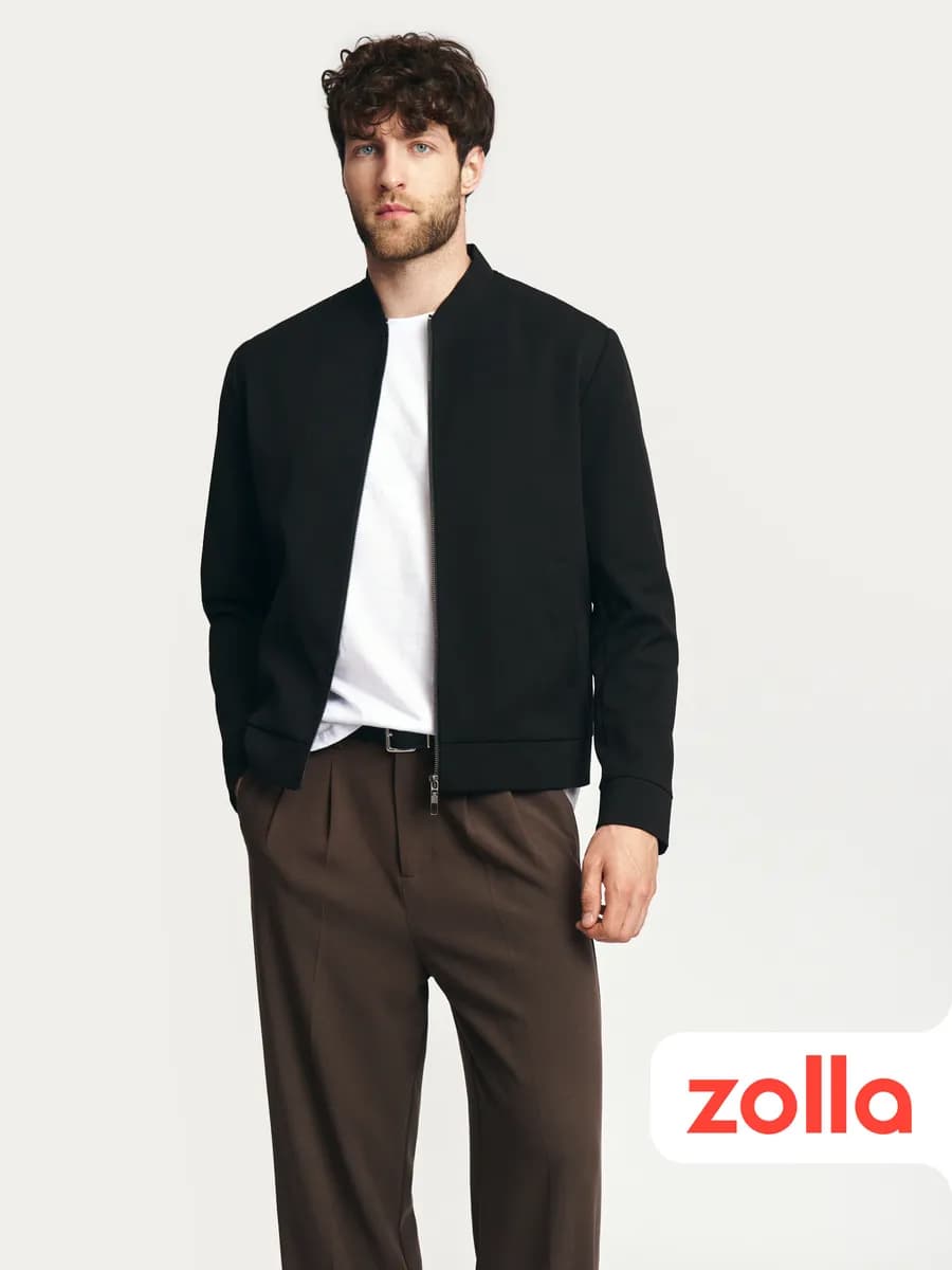 Мужская куртка-бомбер без утеплителя