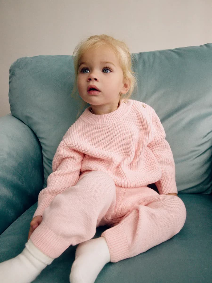 Вязаный джемпер базовый из хлопка