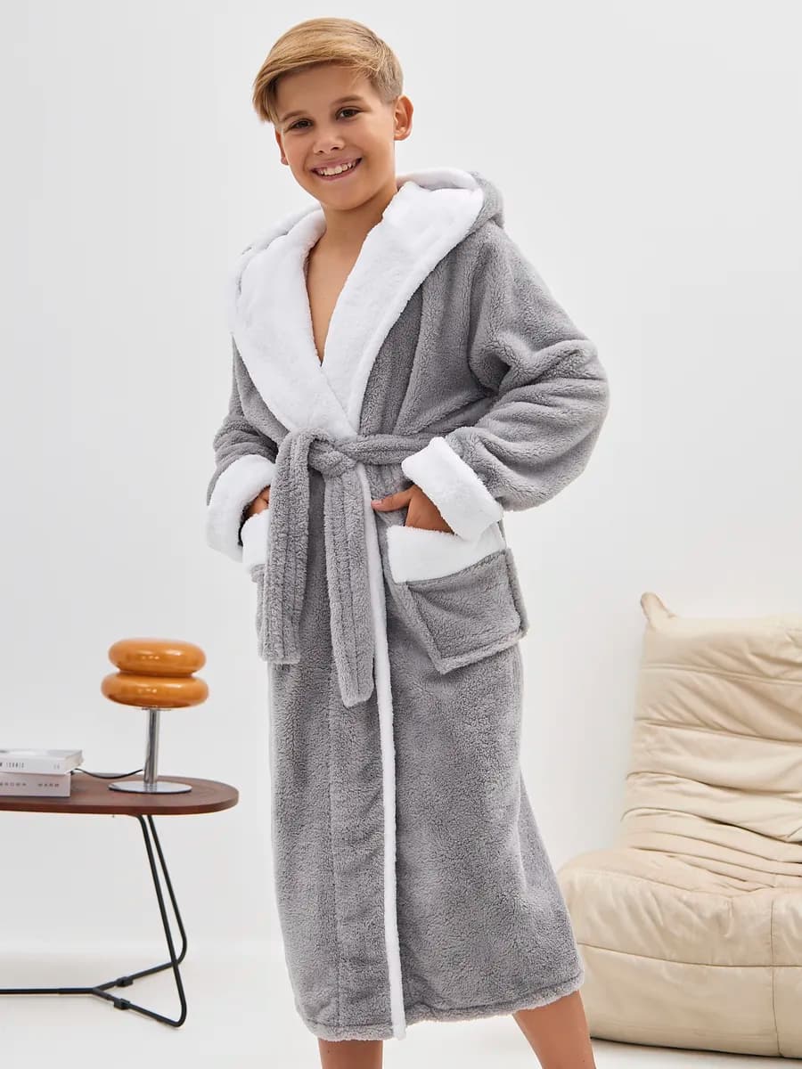 Халат домашний для дома с капюшоном