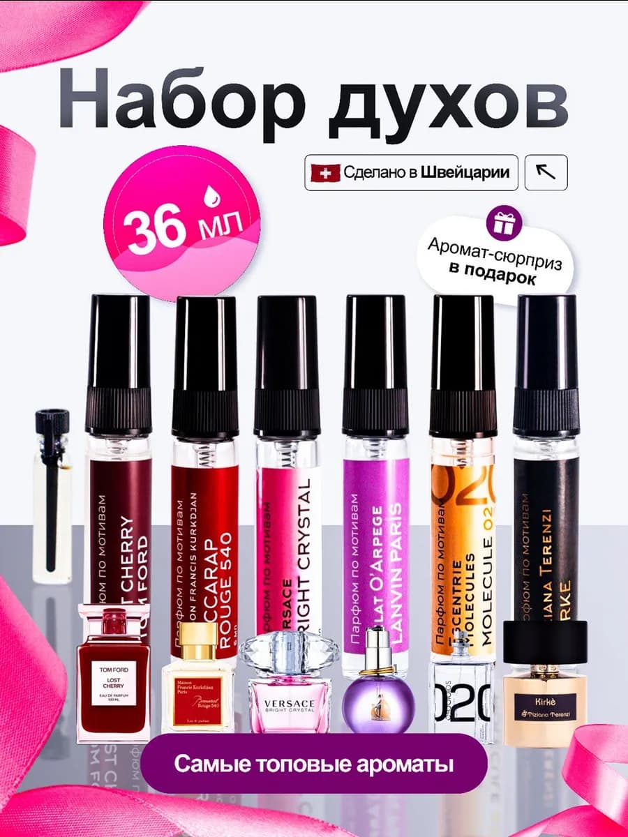 Духи для женщин подарочный набор 7в1