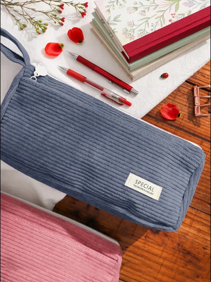 Пенал подростковый вельветовый