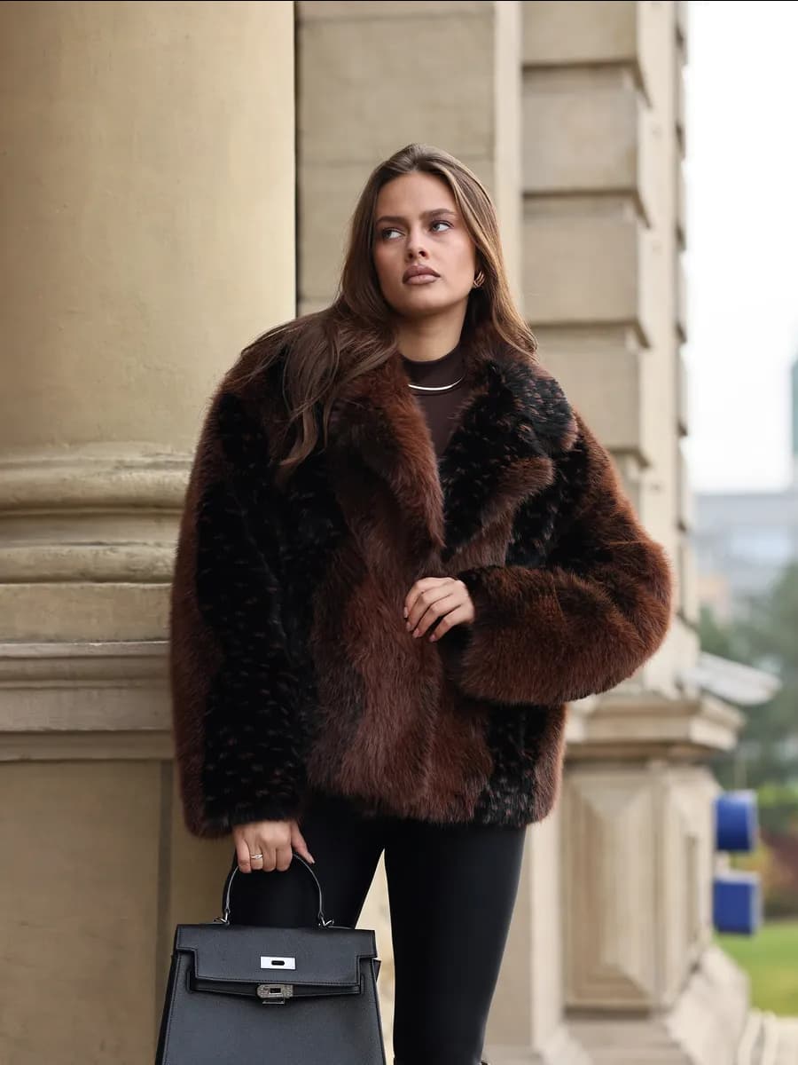 Шуба искусственная укороченная