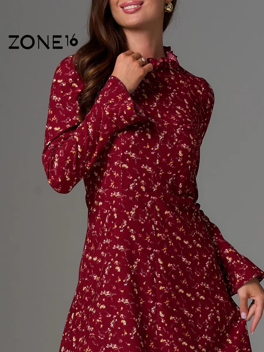 Вельветовое платье макси теплое