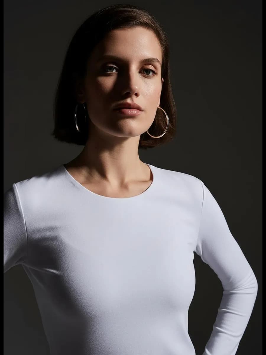 Облегающий лонгслив с длинным рукавом