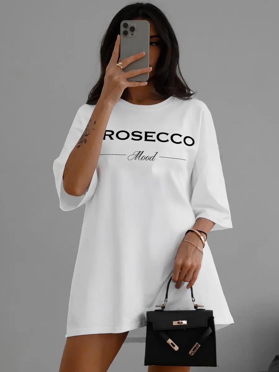 Футболка оверсайз хлопок с принтом повседневная