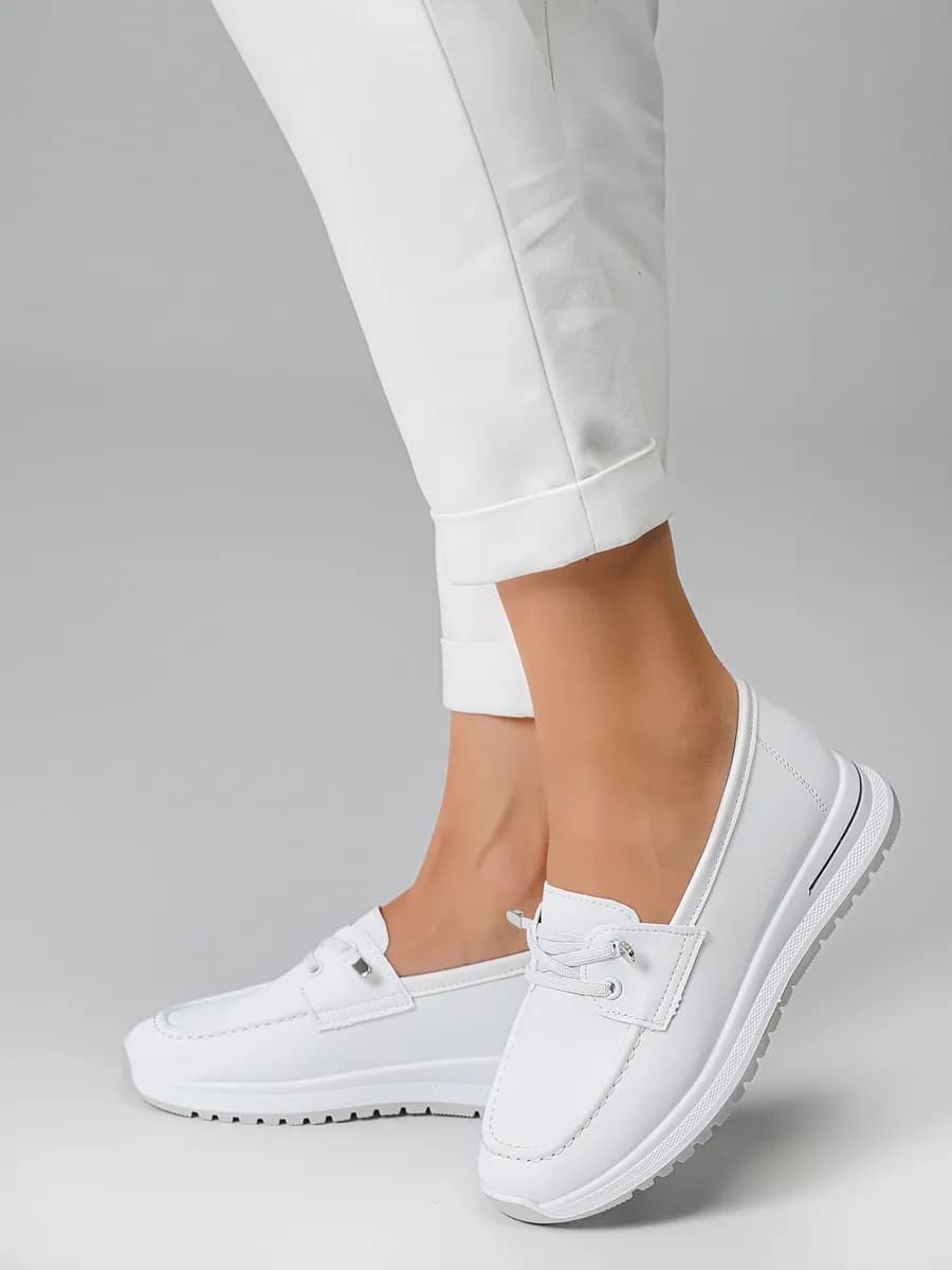 Мокасины летние мягкие на платформе