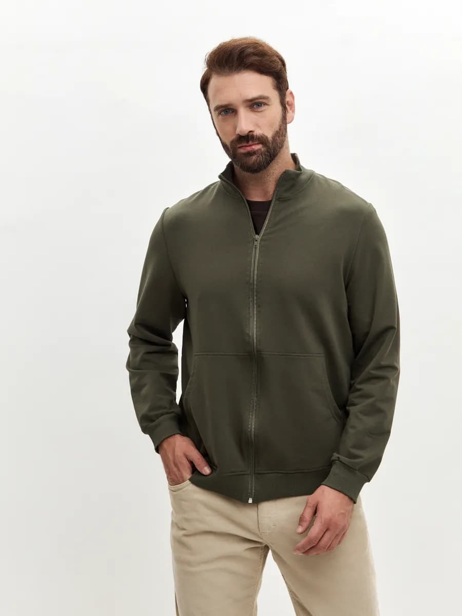 Толстовка на молнии без капюшона
