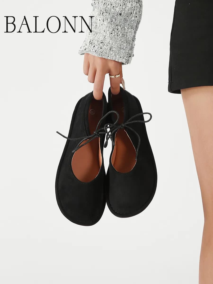 балетки женские замшевые с завязками