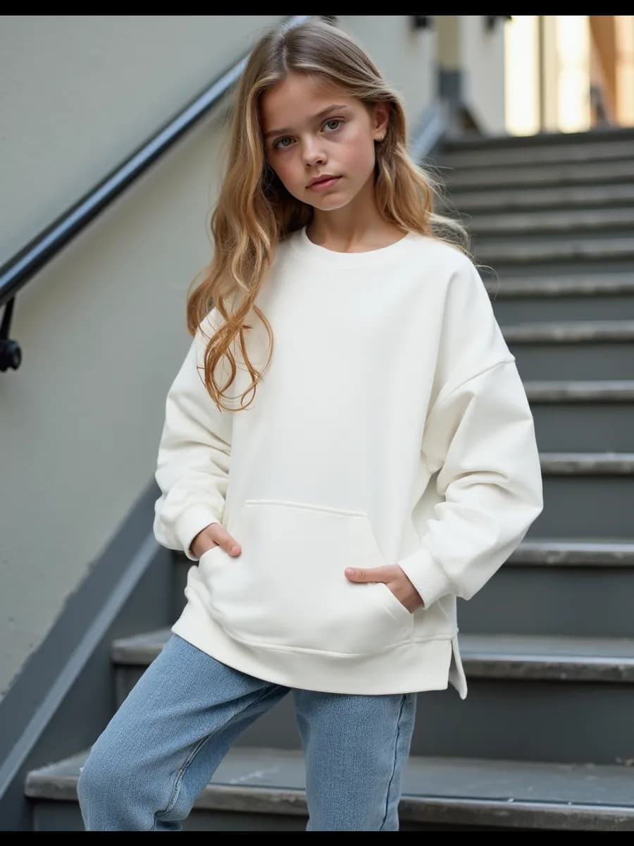 Свитшот тонкий оверсайз кофта с принтом футер 2-ухнитка