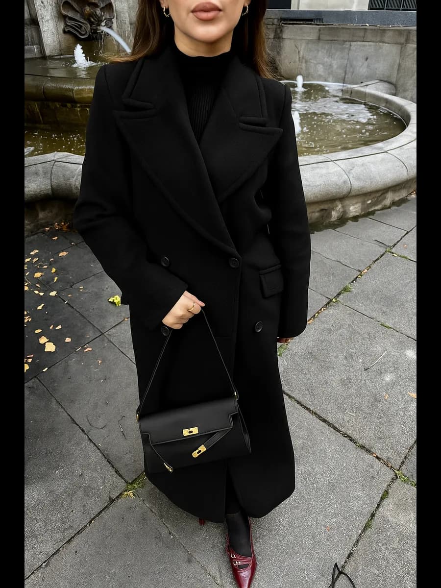 Пальто демисезонное длинное