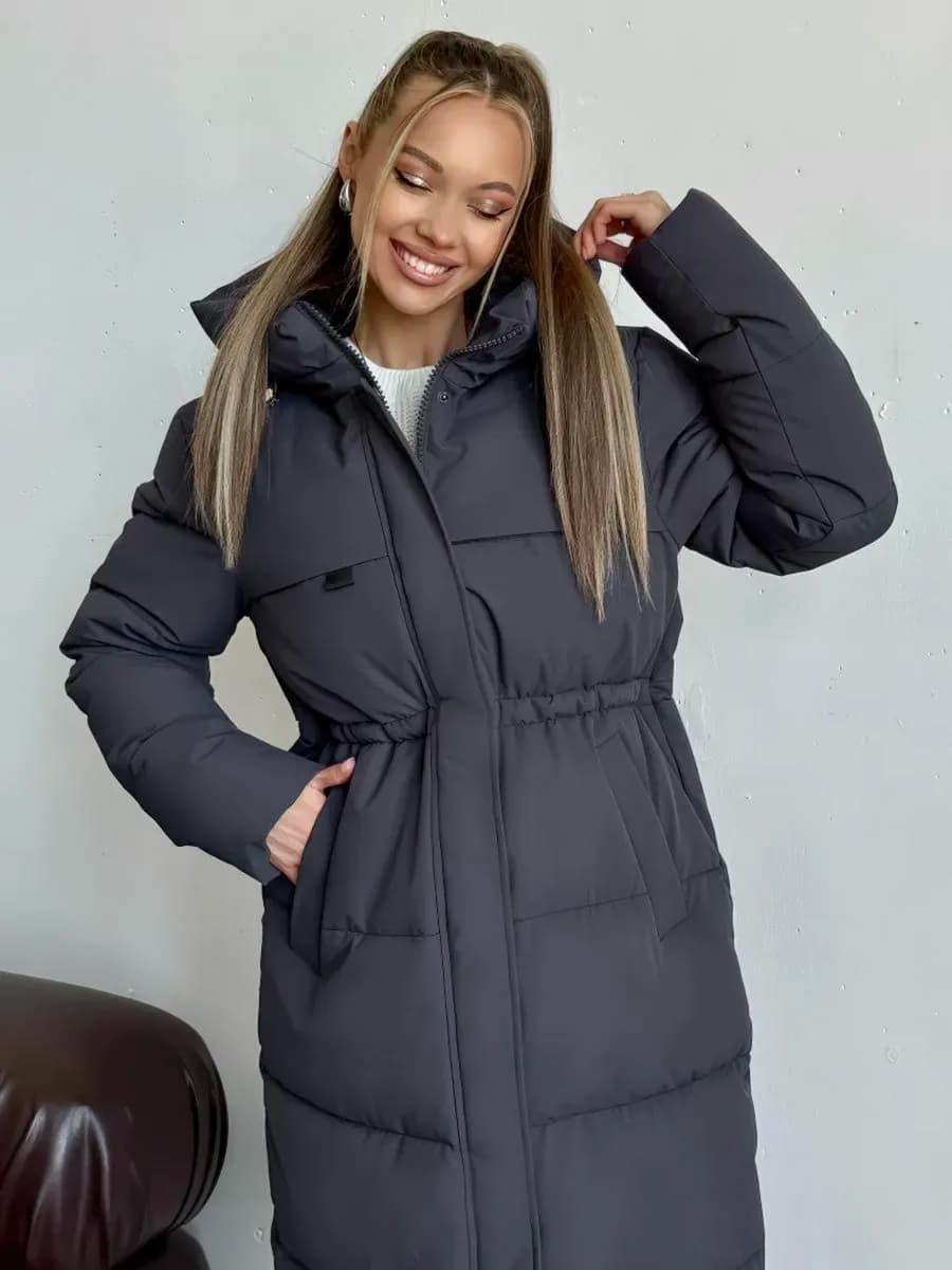 Пуховик женский зимний с кулиской