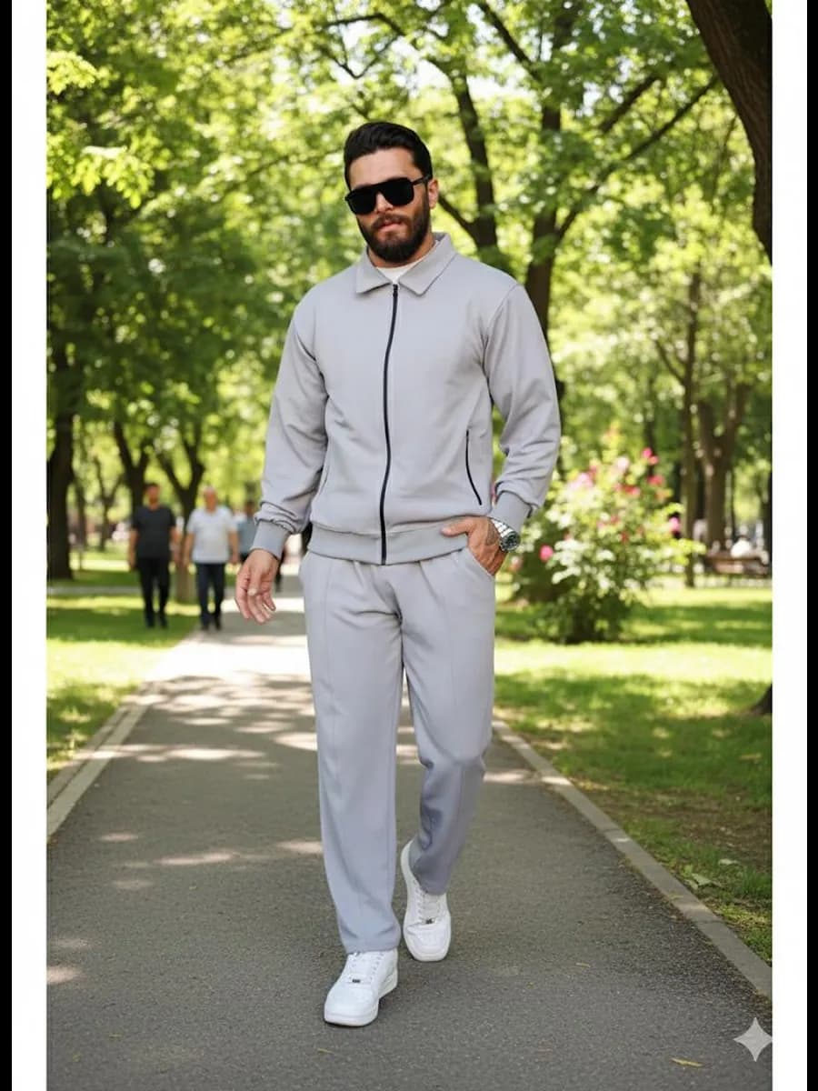 мужской спортивный костюм на молнии