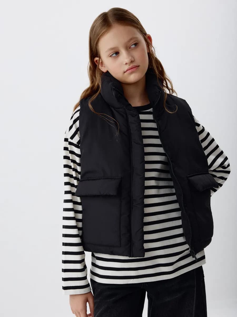 Жилет дутый демисезонный базовый